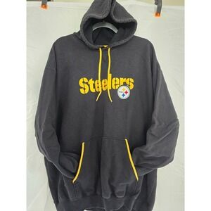 Pittsburgh Steelers NFL Black Yellow Hoodie‎ Pullover Hooded Sweatshirt Men's